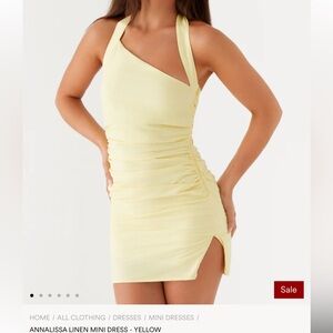 Peppermayo One-Shoulder Yellow Dress